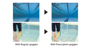 SRX Prescription Swimming Goggles Mirror Smoke/Ruby