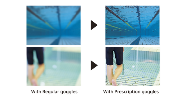 SRX Prescription Swimming Goggles Mirror Smoke/Ruby